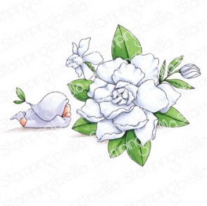 BUNDLE GIRL WITH A GARDENIA RUBBER STAMP